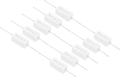 مقاومات PATIKIL 0.05 أوم، 20 قطعة 5 وات مقاومة أسمنتية سيراميكية مجموعة مقاومة الأسمنت التسامح 5% لمحولات الطاقة لوحة دائرة تلفزيون الكمبيوتر والصوت in Saudi Arabia