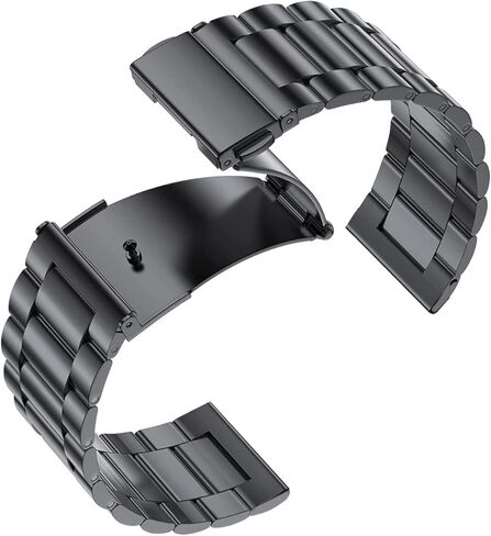 ViCRiOR متوافق مع Amazfit Bip 5 / GTR 4/ GTR 3 / GTR 3 Pro/GTR 2 / GTR 2e / GTR 47 مم، عبوتان من الفولاذ المقاوم للصدأ + سوار شبكي بديل لـ Amazfit Stratos in Kuwait