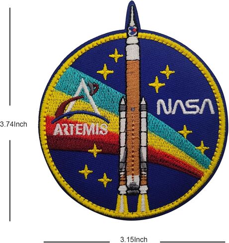 Forward to The Moon 2024 Embroidered Applique Patches Funny Embroidered Appliqué Patches Tactical Military Morale Combat Armband Badges in Saudi Arabia