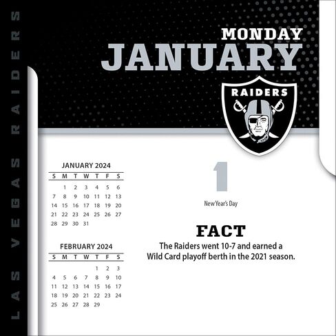 Turner Licensing Las Vegas Raiders 2024 Box Calendar in Saudi Arabia