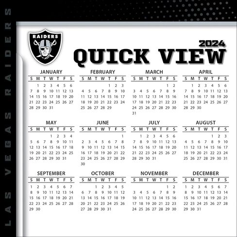 Turner Licensing Las Vegas Raiders 2024 Box Calendar in Saudi Arabia