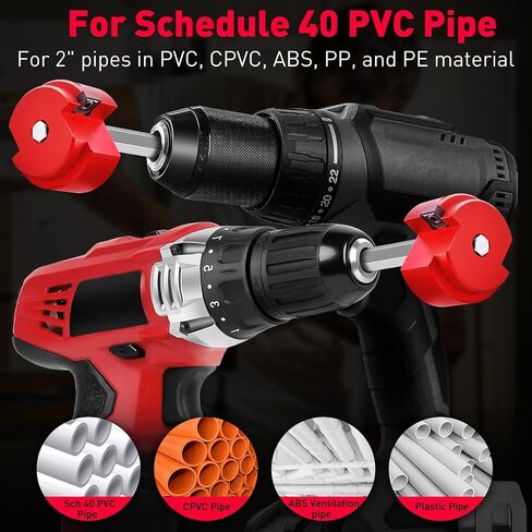 7Pcs PVC Pipe Reamer with 2 Square Carbide Insert, 3/4inch, 1inch,1-1/4inch,1-1/2inch,2inch,3inch,4inch Head Aluminum, PVC Fitting Saver, PVC Socket Saver For SCH40 PVC, ABS PVC Pipe, CPVC in Saudi Arabia