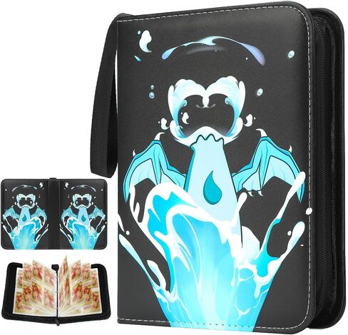Card Binder For Pokemon Cards 4-Pocket Sleeves with 440 Cards Holder,Game Collection Binder Card Holder(Yellow) in Saudi Arabia