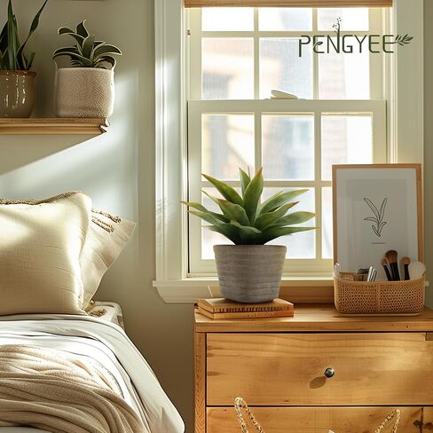2Pcs Artificial Agave Plants 11.4 Inches, Succulents Plants Artificial for Indoor, Artificial Plants Outdoor for Home Bathroom Bedroom Kitchen Office Room Decor in Saudi Arabia