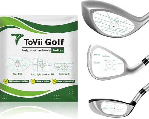 ToVii Golf Impact Tape Set 200~400Pcs, Self-Teaching Sweet Spot and Shot Consistency Analysis Golf Club Face Impact Stickers for Woods Irons and Fairway Clubs in Saudi Arabia
