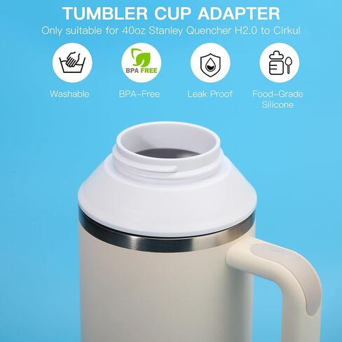 Tumbler Adapter Compatible with Stanley Cup to Cirkul, Adapter for Stanley Cup 40oz to Cirkul, BPA Free, Food Grade Silicone in Saudi Arabia