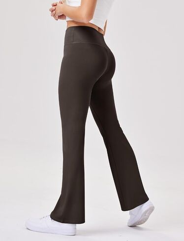 Womens High Waist Flared Yoga Pants Casual Bootcut Workout Leggings Tummy Control in Saudi Arabia