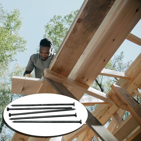 Metal Nails; 6-Inch 144 Pcs Landscape Anchoring Spikes for Paver Edging, Weed Barriers, Turf, House Construction, Carpentry Nail, Tent, Anchoring Stakes (144-6in) in Saudi Arabia