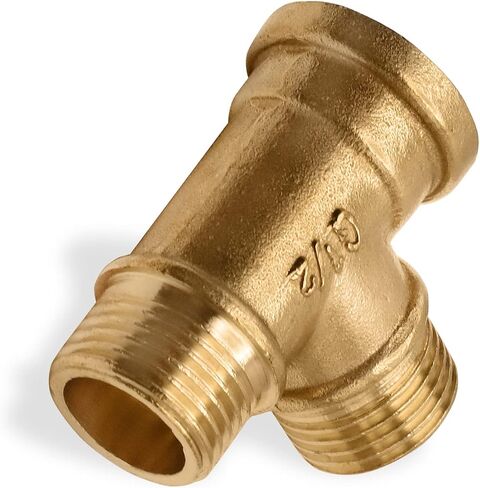 Pipe Tee 1/2" Female x 1/2" Male x1/2" Male Fittings Connector Brass NPT Pack of 1 in Saudi Arabia