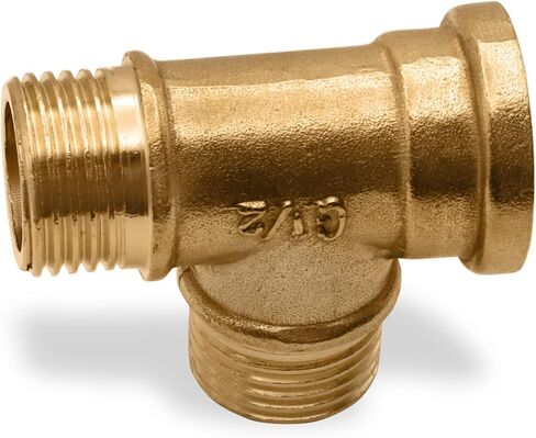 Pipe Tee 1/2" Female x 1/2" Male x1/2" Male Fittings Connector Brass NPT Pack of 1 in Saudi Arabia