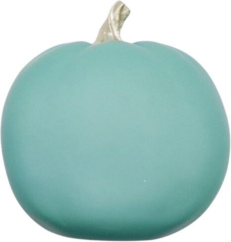 Needzo Turquoise Faux Pumpkins Nautical Bathroom Decor for Vacation Homes, Fall at The Beach Fake Pumpkin with Glittery Painted Turtle, 7 Inches in Saudi Arabia