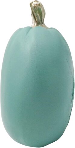 Needzo Turquoise Faux Pumpkins Nautical Bathroom Decor for Vacation Homes, Fall at The Beach Fake Pumpkin with Glittery Painted Turtle, 7 Inches in Saudi Arabia