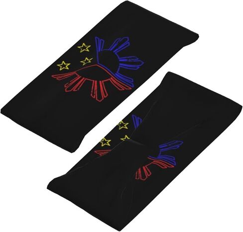 Cute Philippines Flag Sports Headband Filipino Sweatband for Men Women Running Cycling Yoga Fitness Workout in Saudi Arabia