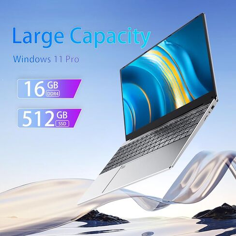 كمبيوتر محمول مقاس 15.6 بوصة، وذاكرة الوصول العشوائي DDR4 بسعة 16 جيجابايت ومحرك أقراص SSD بسعة 512 جيجابايت، ومعالج Intel N95 رباعي النواة (حتى 3.4 جيجاهرتز)، وشاشة IPS بدقة 1920x1080 FHD، وأجهزة الكمبيوتر المحمولة التي تعمل بنظام Windows 11، وواي فاي 2. in Kuwait