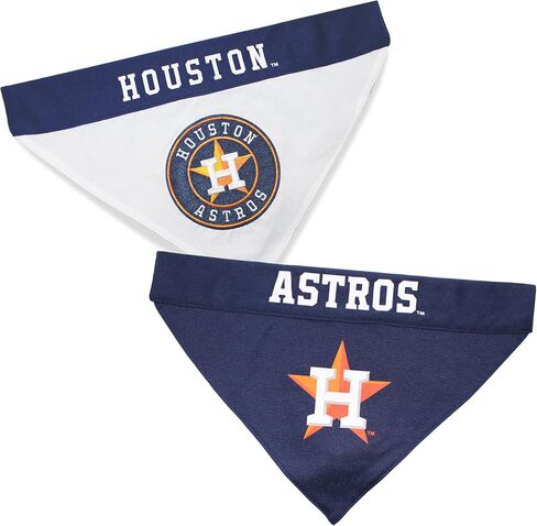 Pets First MLB Houston Astros Reversible Bandana Size XX-Large for Dogs & Cats. 2 Sided Sports Bandana,Premium Embroidery Team Logo, All MLB Teams Available in Saudi Arabia