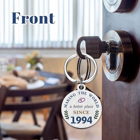 DGXMD Happy 30th Birthday Gifts - Born in 1994 Birthday Keychain - 30 Year Old Men Women Birthday Gifts - 1994 Birthday Present in Saudi Arabia