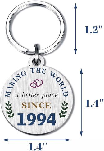 DGXMD Happy 30th Birthday Gifts - Born in 1994 Birthday Keychain - 30 Year Old Men Women Birthday Gifts - 1994 Birthday Present in Saudi Arabia