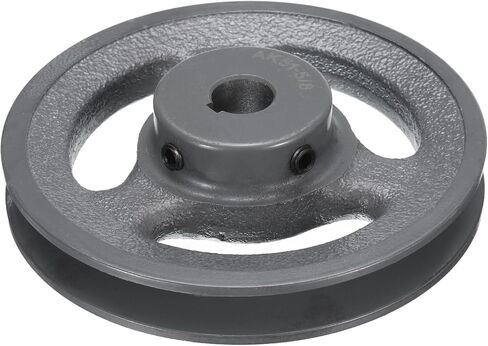 uxcell AK51-5/8 V-Belt Sheave 5/8"Bore 4.95"OD Single Groove Web Sheave Bored-to-Size Sheave, Cast Iron, Belt Section for 4L or A Belt in Saudi Arabia