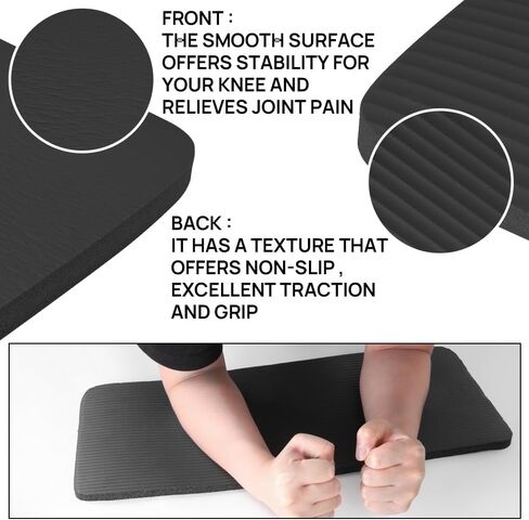 وسادة ركبة لليوجا من جيه بي إم، وسادة ركبة سميكة لليوجا، وسادة ركبة مضادة للانزلاق لليوجا وتمارين الأرضية، وسادة ركبة لليوجا والبيلاتس واللياقة البدنية والتمرين والتخييم (24 بوصة × 10 بوصة × 0.6 بوصة) in Kuwait