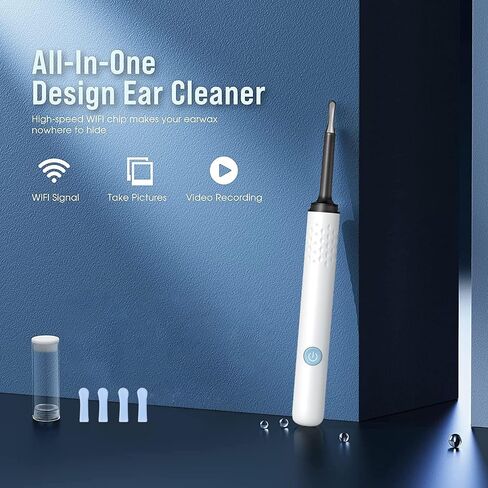 Ear Wax Removal, Earwax Removal Kit with 7 Pcs Ear Set, Ear Cleaning Kit with 4 Ear Pick, Ear Cleaner Otoscope with Light, Ear Camera for iPhone, iPad, Android Phones in Saudi Arabia