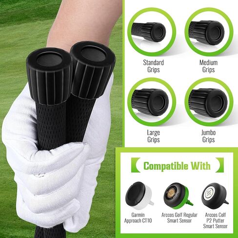 Feekoon 16 حزمة من أغطية مستشعر نادي الجولف المتوافقة مع مستشعرات Garmin Approach CT10/Arccos Smart Golf، مستشعر تتبع نادي GPS الآخر، غطاء مستشعر ذكي واقٍ يناسب المقابض ذات الحجم الكبير in Kuwait