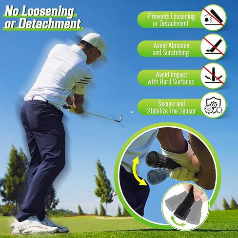 Feekoon 16 حزمة من أغطية مستشعر نادي الجولف المتوافقة مع مستشعرات Garmin Approach CT10/Arccos Smart Golf، مستشعر تتبع نادي GPS الآخر، غطاء مستشعر ذكي واقٍ يناسب المقابض ذات الحجم الكبير in Kuwait