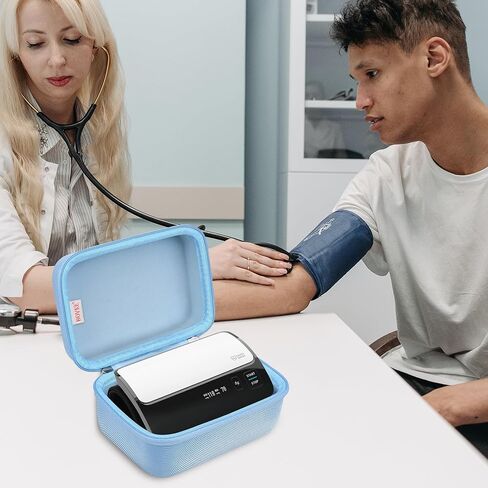 حقيبة حمل BOVKE لجهاز OMRON Evolv Bluetooth اللاسلكي لمراقبة ضغط الدم في الذراع العلوي، BP7000، حقيبة تخزين محمولة لشاشة OMRON BP بتصميم قطعة واحدة، أسود in Kuwait