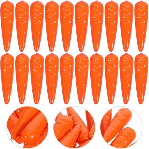 20 قطعة من جزر عيد الفصح الاصطناعي من ديديساون، جزرة صغيرة وهمية، نموذج خضروات رغوي نابض بالحياة، دعامة أنف كرتونية ذاتية الصنع لحفلات العطلات in Kuwait