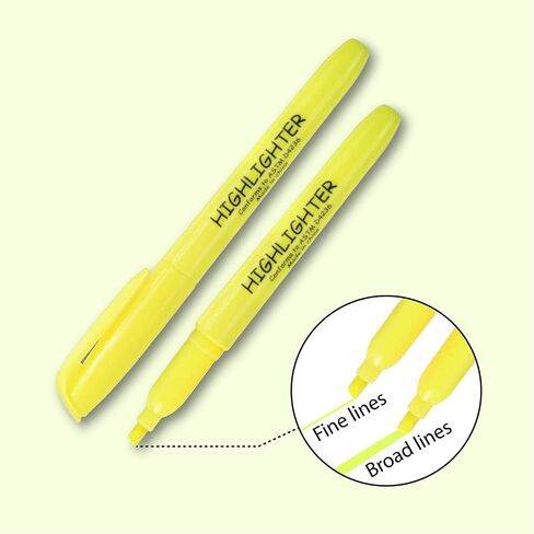 Trail maker 100 Packs of Bulk Yellow Highlighters in Bulk | Bright Wholesale Highlighters for Classrooms, School Kids, Teachers, Office Supplies in Kuwait