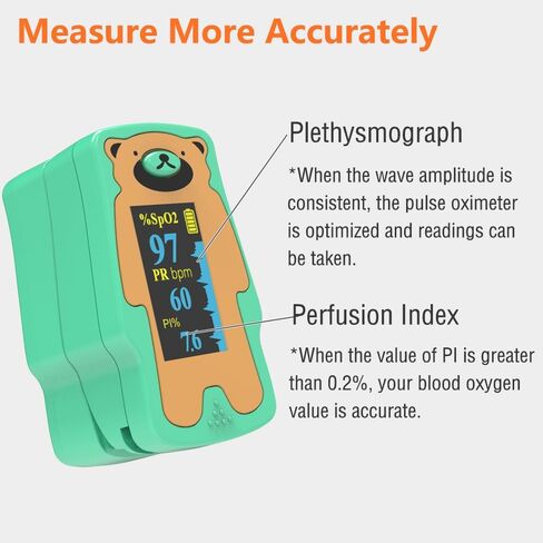 Finger Pulse Oximeter for Children,O2 Monitor Finger for Oxygen, Portable Blood Oxygen Saturation Monitor for Heart Rate and SpO2 Level, Blue(not for Newborn/Infant) in Saudi Arabia