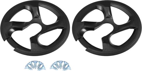 X AUTOHAUX 2 قطعة 48 الأسنان 12 سنتيمتر 0.87 "x 8.27" دراجة دراجة كرانسيت سلسلة غطاء الاطارات حامي سلسلة عجلة الغطاء الواقي الأسود in Saudi Arabia