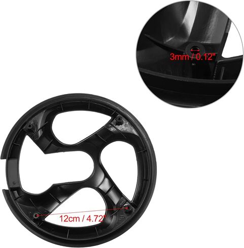 X AUTOHAUX 2 قطعة 48 الأسنان 12 سنتيمتر 0.87 "x 8.27" دراجة دراجة كرانسيت سلسلة غطاء الاطارات حامي سلسلة عجلة الغطاء الواقي الأسود in Saudi Arabia