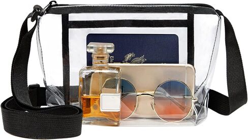 Clear Purse,Clear Bag Stadium Approved with Inner Pocket and Adjustable Strap for Concerts and Sports Event Clear Bag in Saudi Arabia