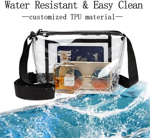 Clear Purse,Clear Bag Stadium Approved with Inner Pocket and Adjustable Strap for Concerts and Sports Event Clear Bag in Saudi Arabia