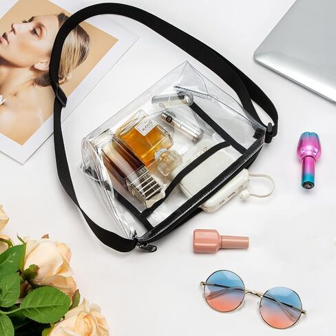 Clear Purse,Clear Bag Stadium Approved with Inner Pocket and Adjustable Strap for Concerts and Sports Event Clear Bag in Saudi Arabia