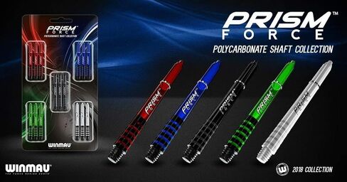 Winmau Prism Force Dart Shafts, Force Grip Zone Stems, Medium 48mm, Mixed Colors (5 Sets) in Saudi Arabia