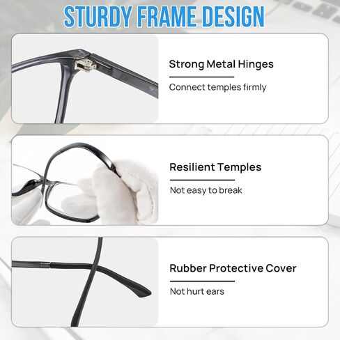Men's Reading Glasses plus Magnetic Polarized Sunglasses Clip, Easy to Switch to Outdoor Sun Readers in Saudi Arabia