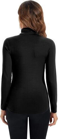 MadHeart Womens Long Sleeve Turtleneck Slim Fit Lightweight Pullover Based Layer Shirts in Saudi Arabia