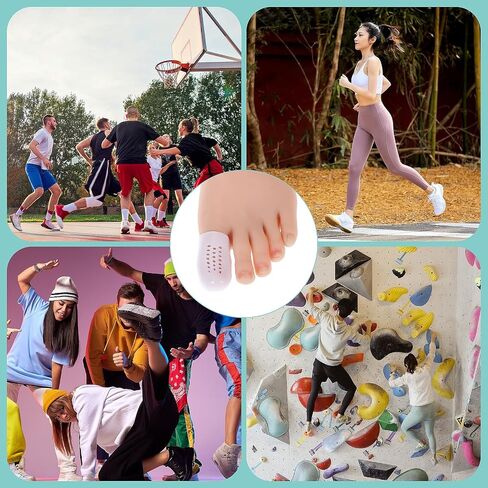 Silicone Toe Protectors 20 Packs Gel Toe Caps Breathable Big Toe Caps Silicone Toe Covers for Women Men Provides Relief from Missing Or Ingrown Toenails Corns Blisters Hammer Toes Reduce Friction in Saudi Arabia