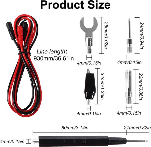 16-in-1 Multimeter Probe Test Leads Kit with Electronical Alligator Clips Probes, Banana Plug, Test Probes, Power Testing Needle for Circuit Connection, Multimeter Automotive in Saudi Arabia