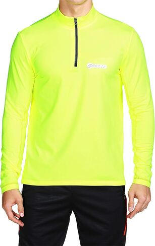 bpbtti Men's 1/4 Zip Thermal Pullover Running Cycling Shirts with Zip-Closure Side Pocket Tops in Saudi Arabia