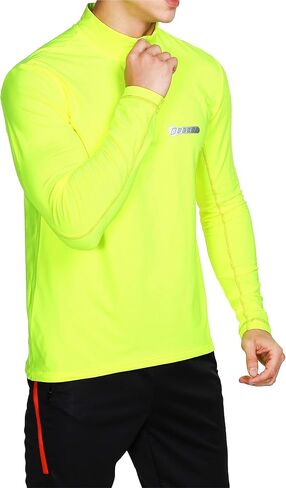 bpbtti Men's 1/4 Zip Thermal Pullover Running Cycling Shirts with Zip-Closure Side Pocket Tops in Saudi Arabia