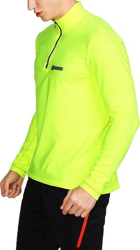 bpbtti Men's 1/4 Zip Thermal Pullover Running Cycling Shirts with Zip-Closure Side Pocket Tops in Saudi Arabia