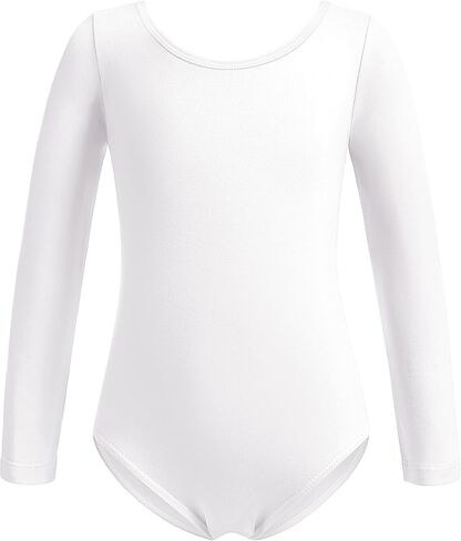 Zaclotre Gymnastics Leotards for Girls Long Sleeve Crisscross Back Ballet Dance Outfit with Removable Skirt Combo in Saudi Arabia