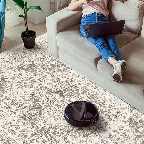 9x12 Washable Distressed Area Rugs: Living Room Bedroom Kitchen Vintage Faded Rug Non-Slip Thin Ultra Soft Livingroom Laundry Carpets in Saudi Arabia