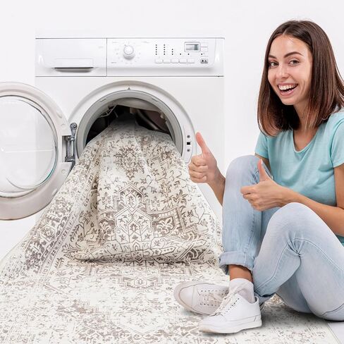 9x12 Washable Distressed Area Rugs: Living Room Bedroom Kitchen Vintage Faded Rug Non-Slip Thin Ultra Soft Livingroom Laundry Carpets in Saudi Arabia