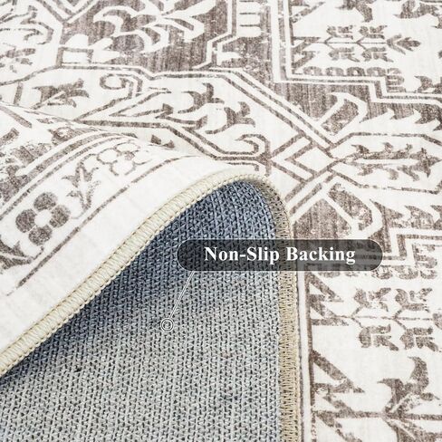 9x12 Washable Distressed Area Rugs: Living Room Bedroom Kitchen Vintage Faded Rug Non-Slip Thin Ultra Soft Livingroom Laundry Carpets in Saudi Arabia