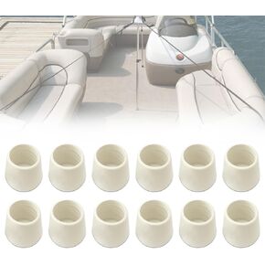 Boat Cover Support Pole Bottom End Cap - 7/8" Rubber Top, Boat Accessories, 12 Pcs (Black)
