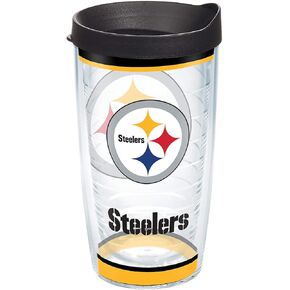 Tervis Made in USA Double Walled NFL® Pittsburgh Steelers Insulated Tumbler Cup Keeps Drinks Cold & Hot, 16oz, Tradition