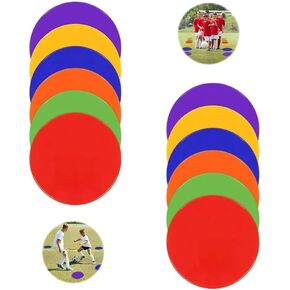 8 Inch Poly Vinyl Spot Markers, Non Slip Rubber Agility Markers Flat Field Cones Floor Dots,for Exercise Drills, Sports, Speed Agility Training -12 Pcs